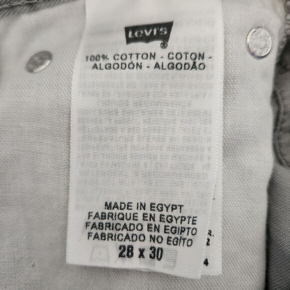 Levi's Mens 508 Tappered Gray Denim Jeans Size 28x30 - Picture 8 of 9